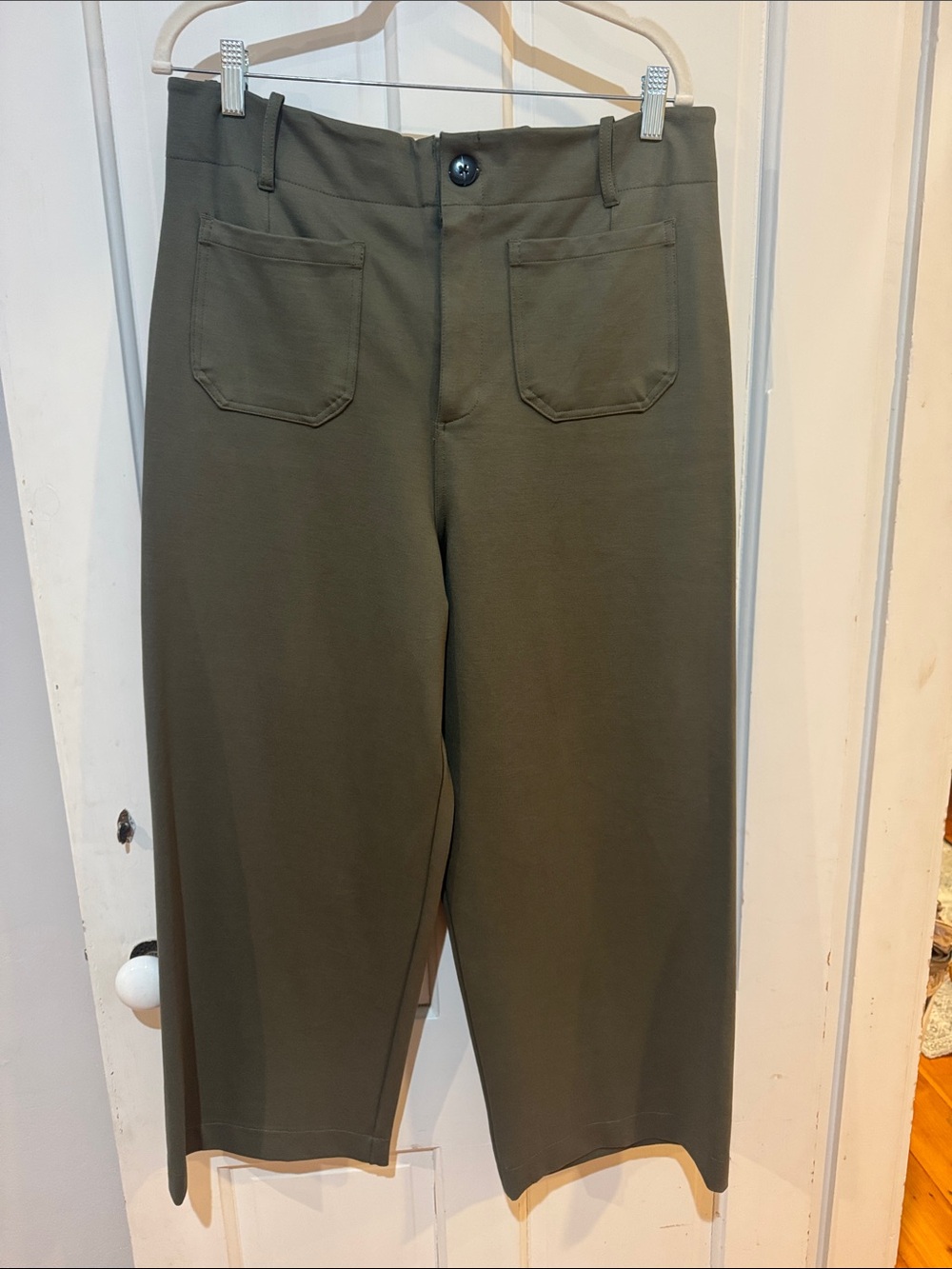 Tahari Olive Wide-Leg Men's Chinos